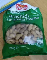 Arachidi in guscio tostate