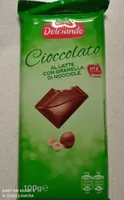 Cioccolato al latte con granella di nocciole