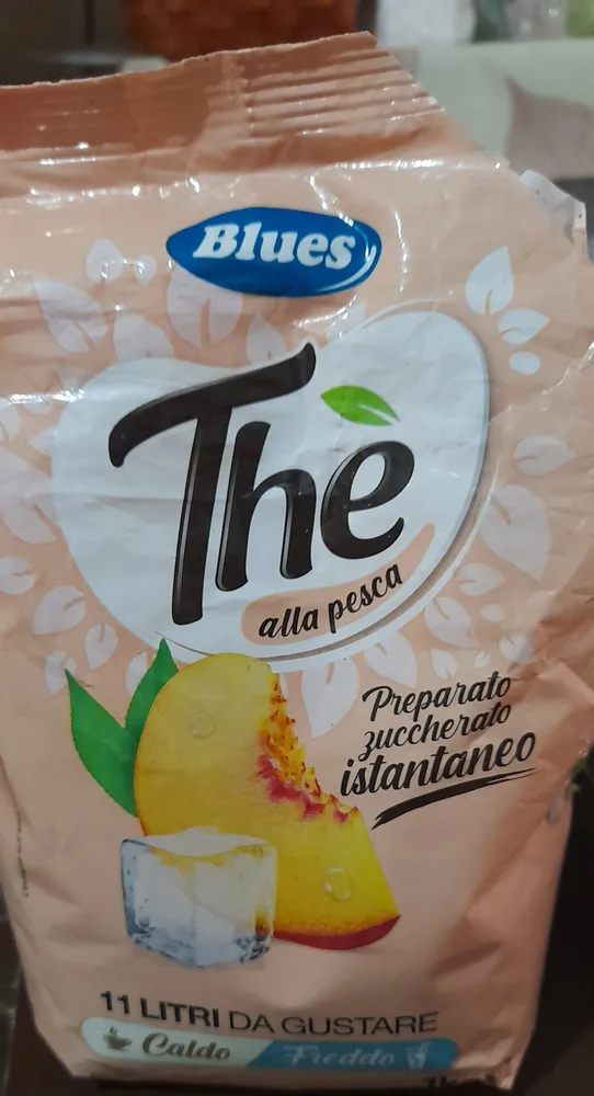 Tè alla pesca preparato zuccherato istantaneo