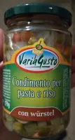 Condimento per pasta e riso con wurstel