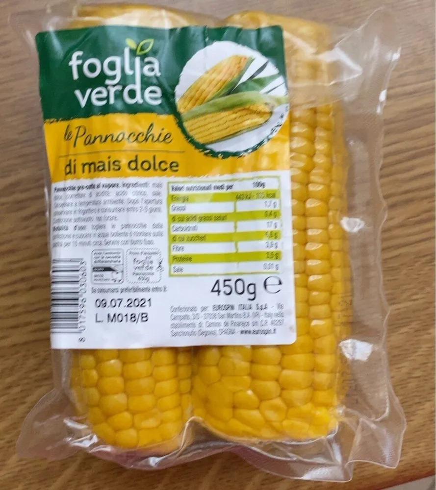 Le pannocchie di mais dolce