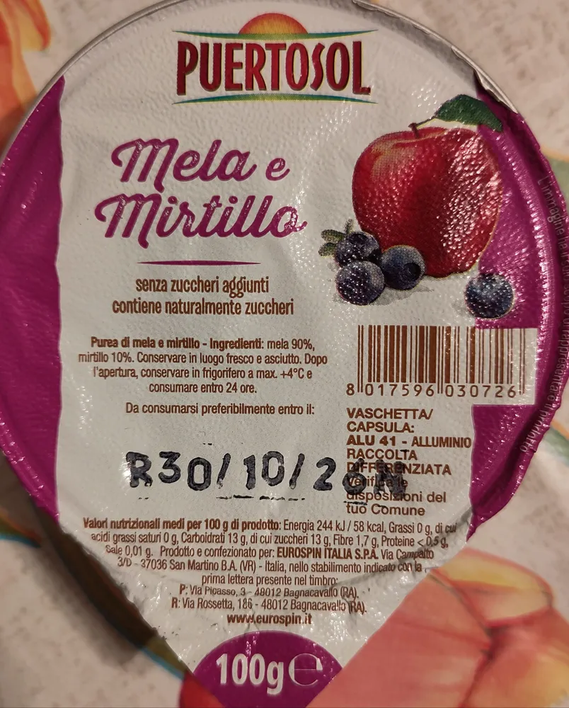 Mela e mirtillo