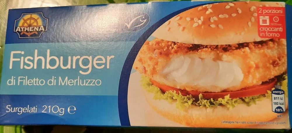 Fishburger di filetto di merluzzo