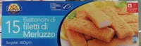 Bastoncini di filetti di merluzzo