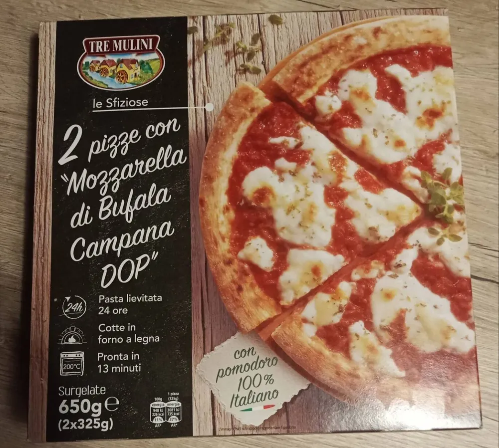 2 pizze con "Mozzarella di Bufala Campana DOP"