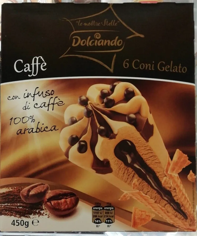 Coni gelato al caffè
