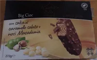 Big cioc con salsa al caramello salato e noci macadamoa