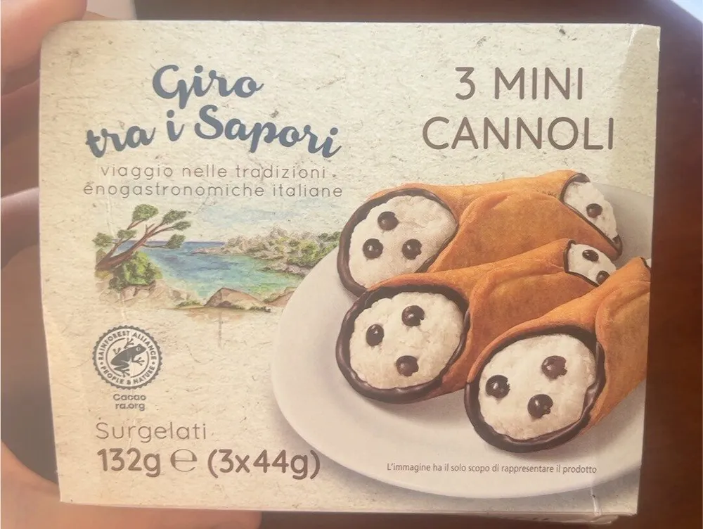 3 mini cannoli Giro tra i sapori