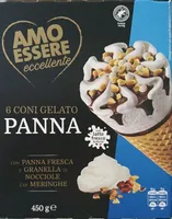 6 coni gelato alla panna