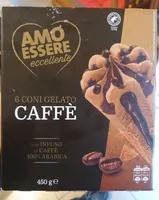 6 coni gelato caffè