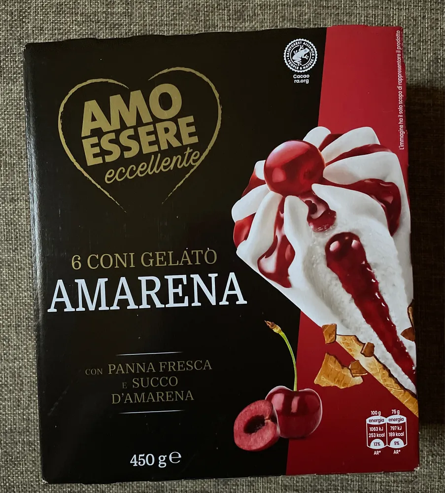Cono gelato amarena