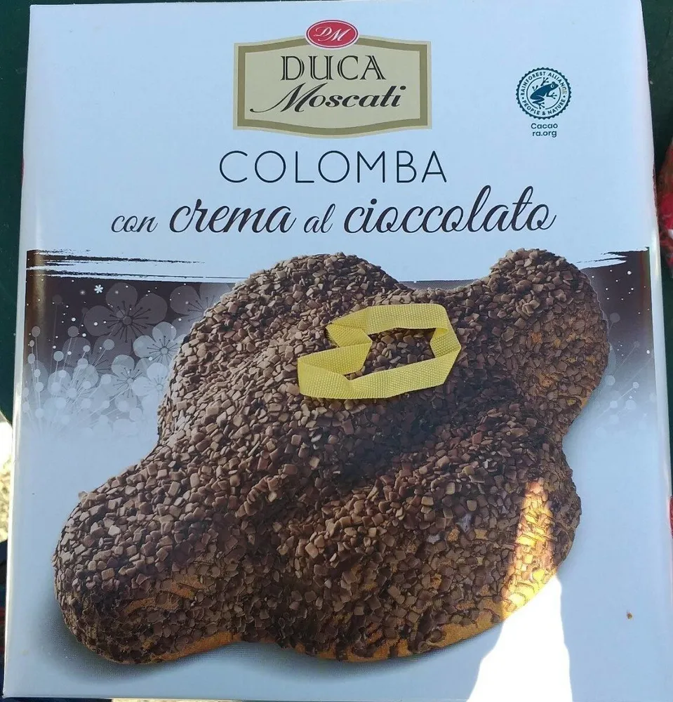 Colomba con crema di cioccolato