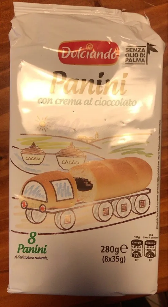 Panini con crema al cioccolato
