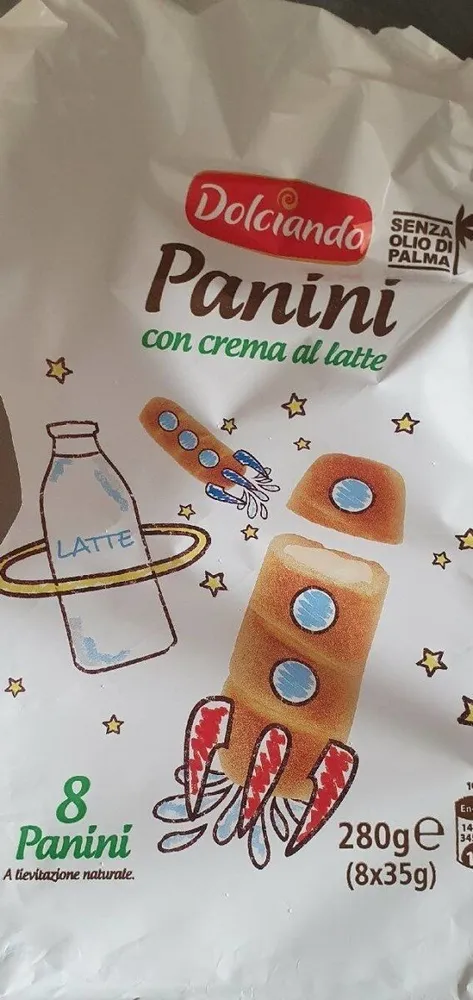 Panini con crema al latte
