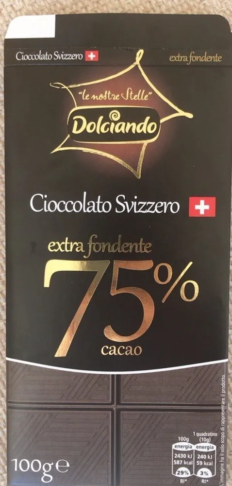 Cioccolato Svizzero 75% Cacao