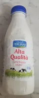 Latte fresco intero alta qualità