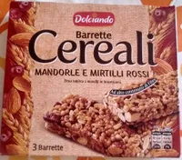 Barrette cereali mandorle e mirtilli