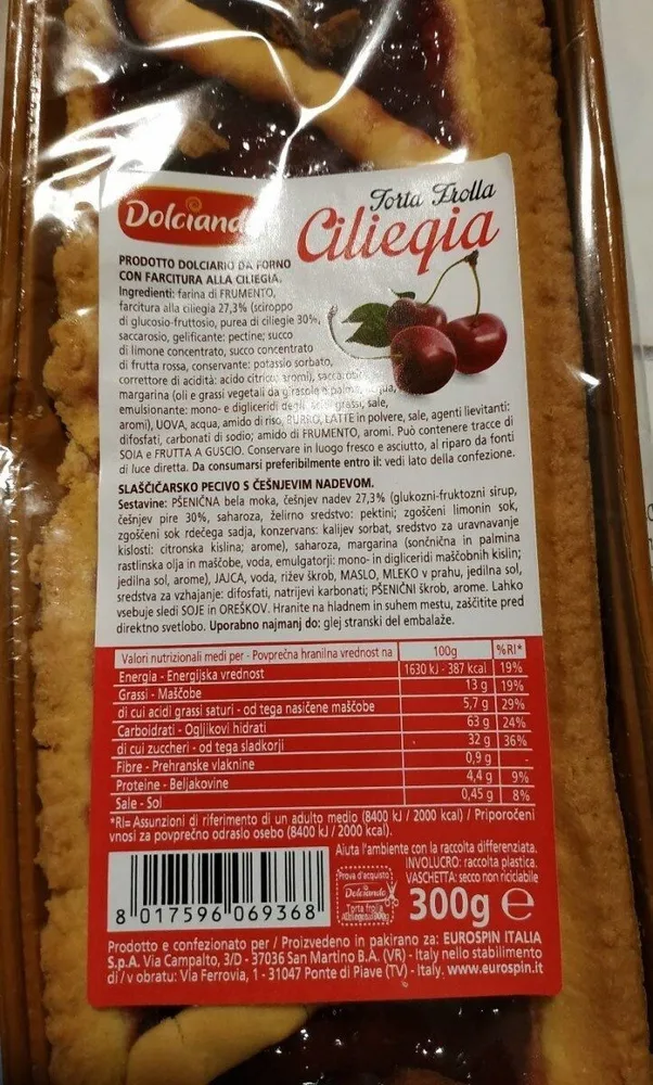 Torta frolla ciliegia
