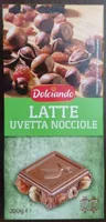 Cioccolato latte uvetta nocciole