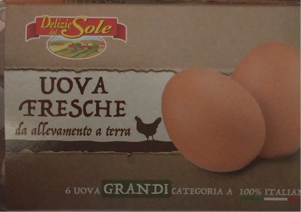 Uova fresche da allevamento a terra