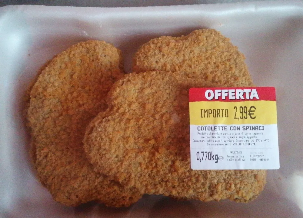 Cotoletta con spinaci