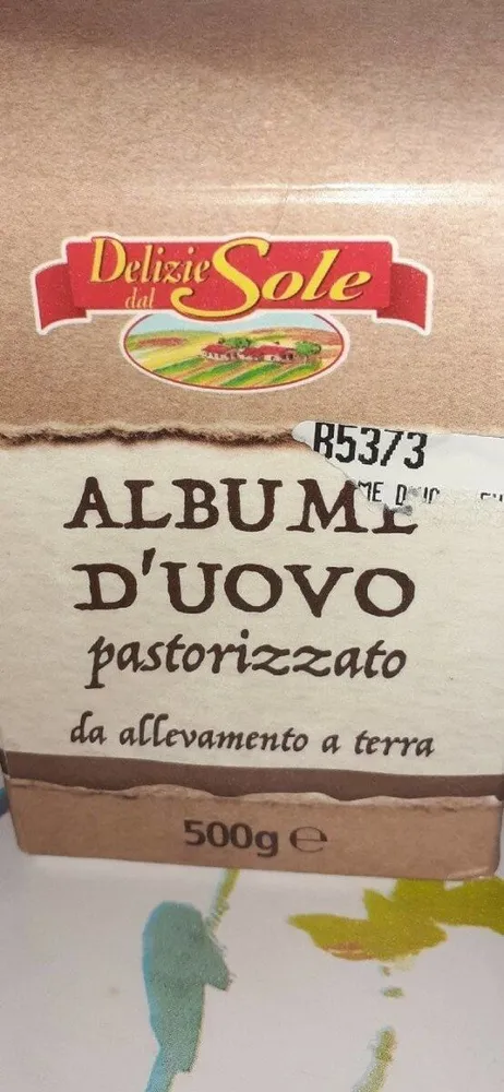 Albume d'uovo pastorizzato da allevamento a terra