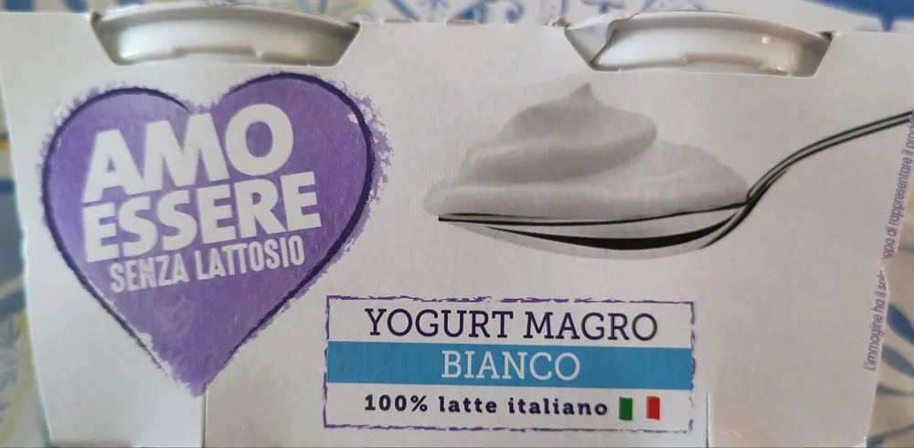 Yogurt magro bianco senza lattosio
