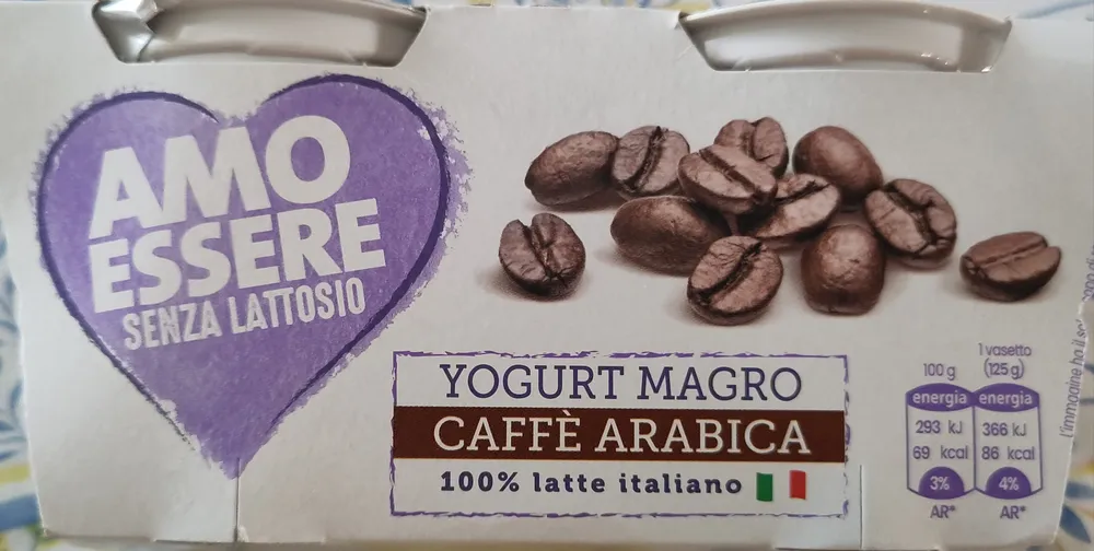 Yogurt magro al caffè senza lattosio
