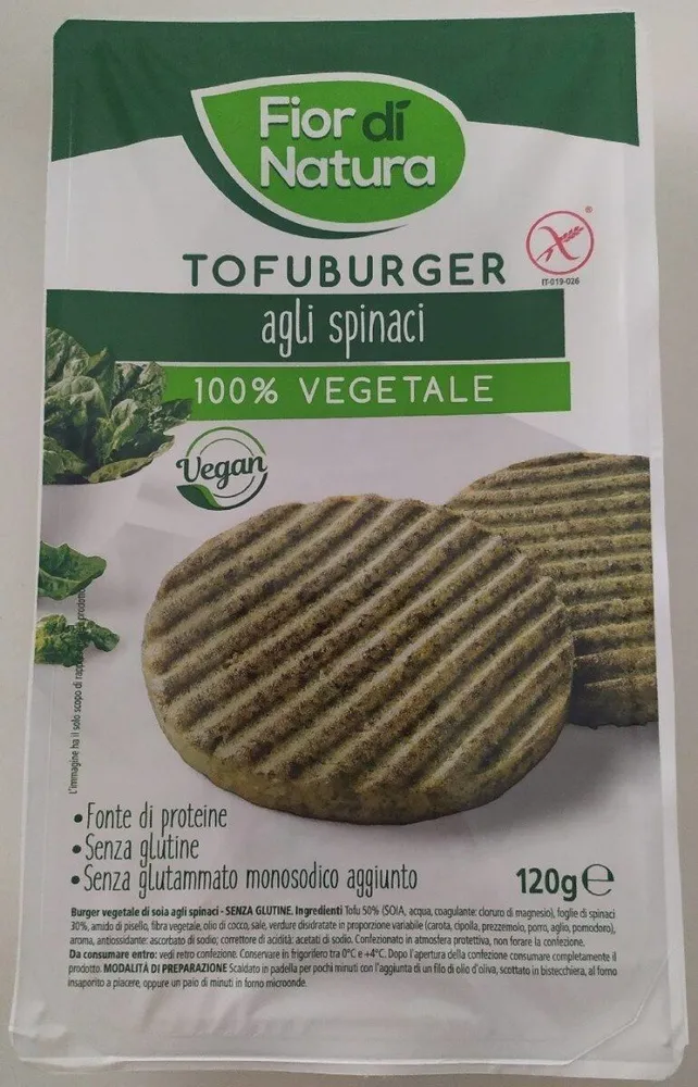Tofuburger spinaci