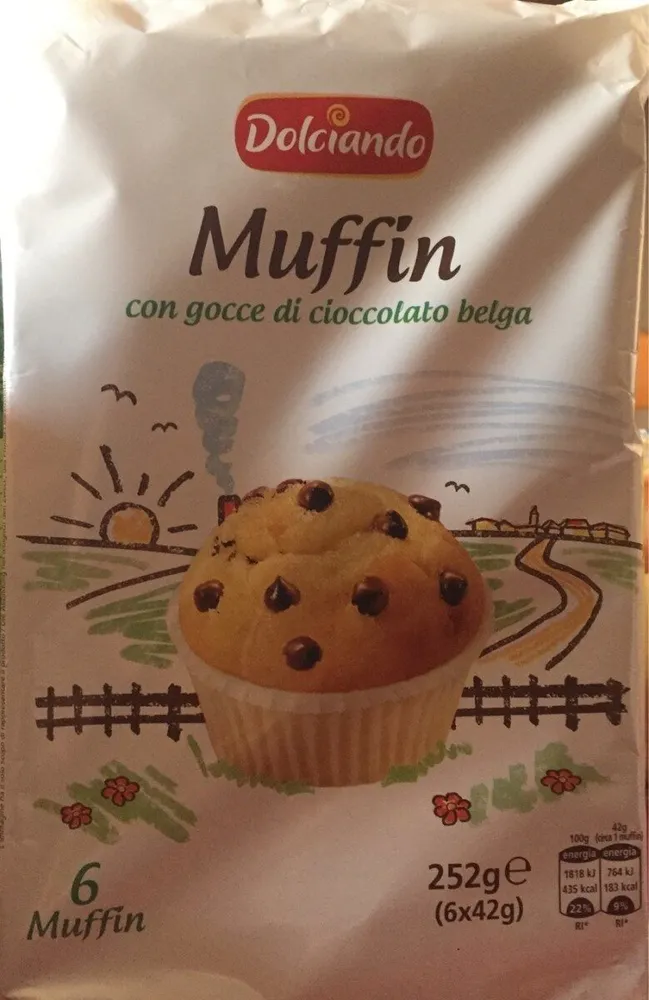 Muffin con gocce di cioccolato belga