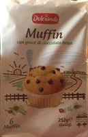 Muffin con gocce di cioccolato belga