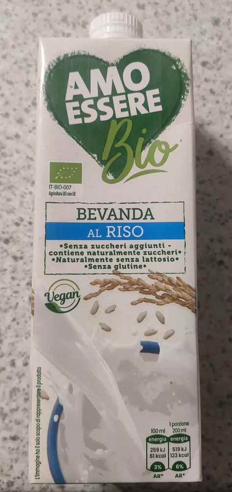 Latte di riso amo essere