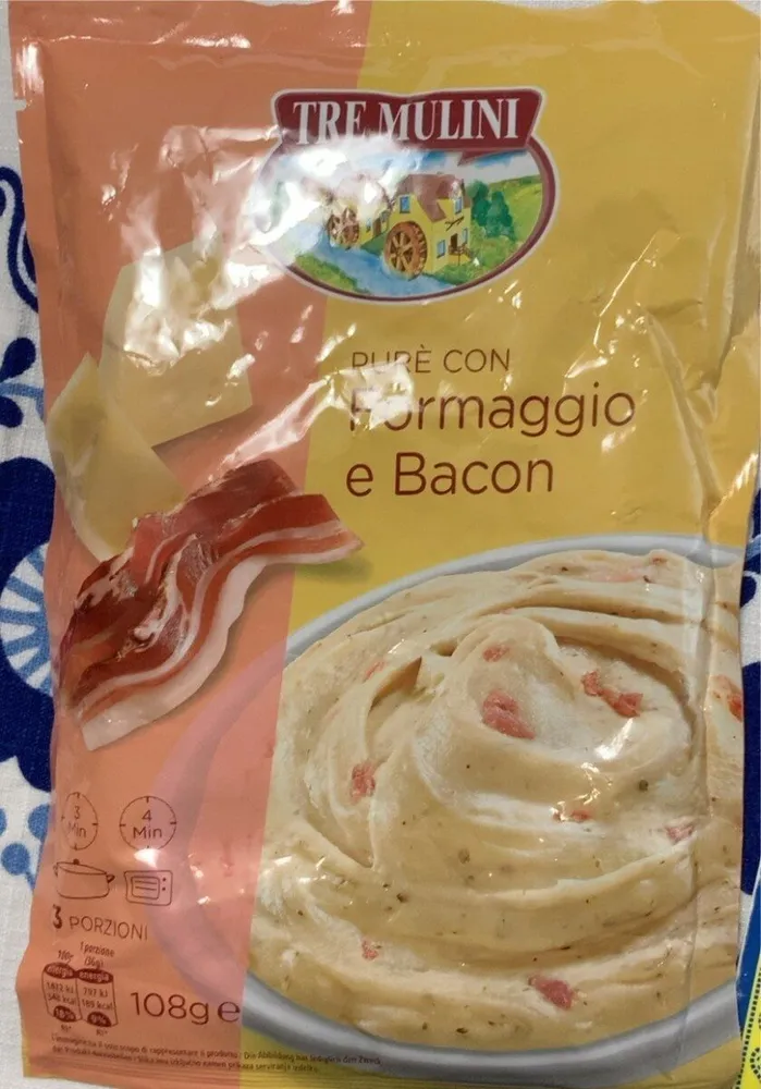 Purè con formaggio e bacon