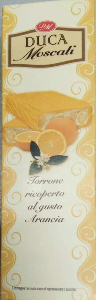 Torrone ricoperto al gusto arancia