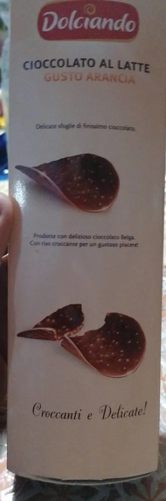Sfoglie di cioccolato al latte ARANCIA