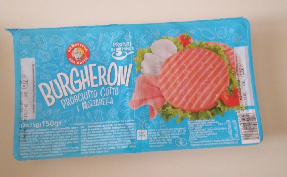 Burgheroni prosciutto e mozzarella