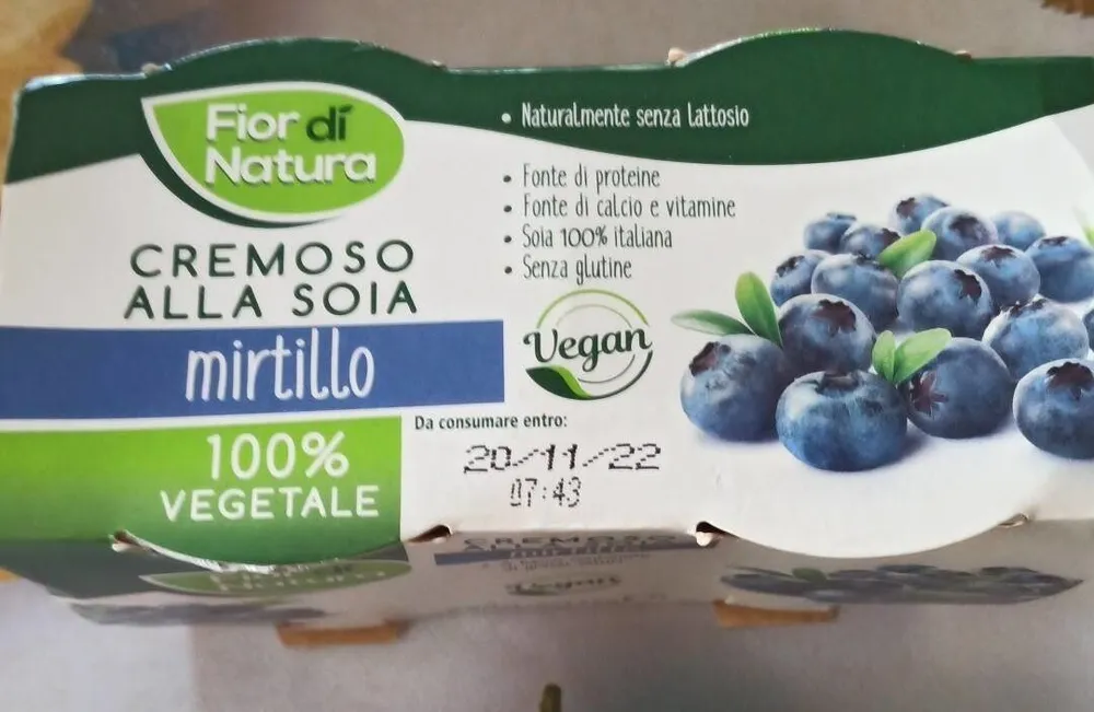 Cremoso alla soia mirtillo