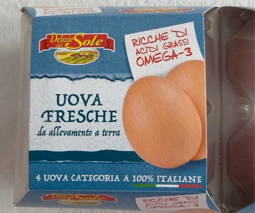 Uova fresche allevate a terra con Omega3