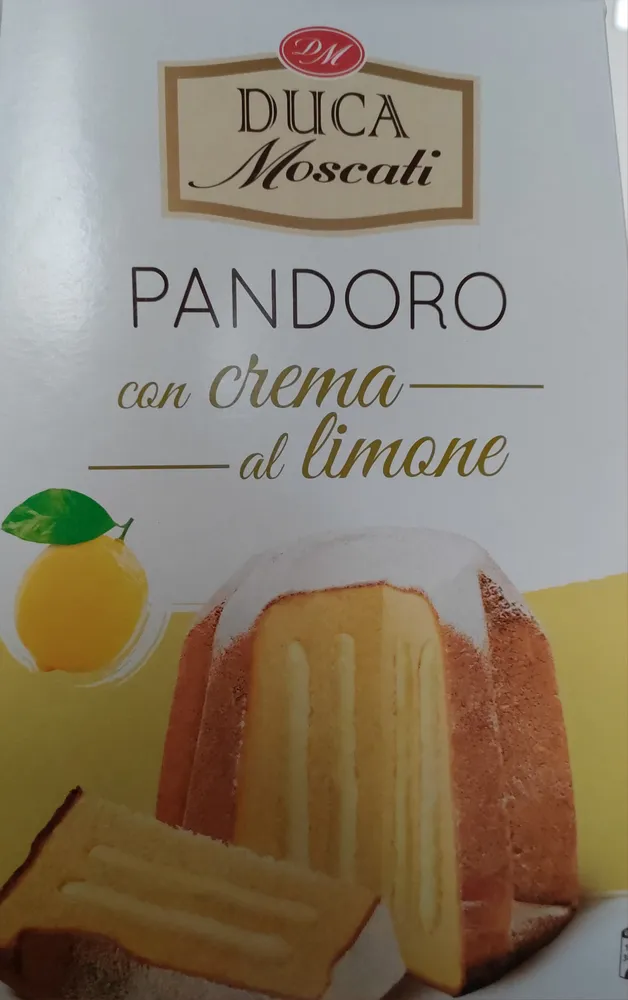 Pandoro con crema al limone