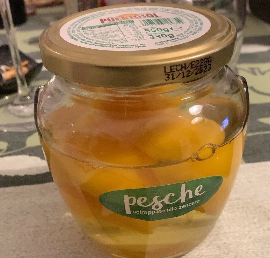 Pesche sciroppate allo zenzero