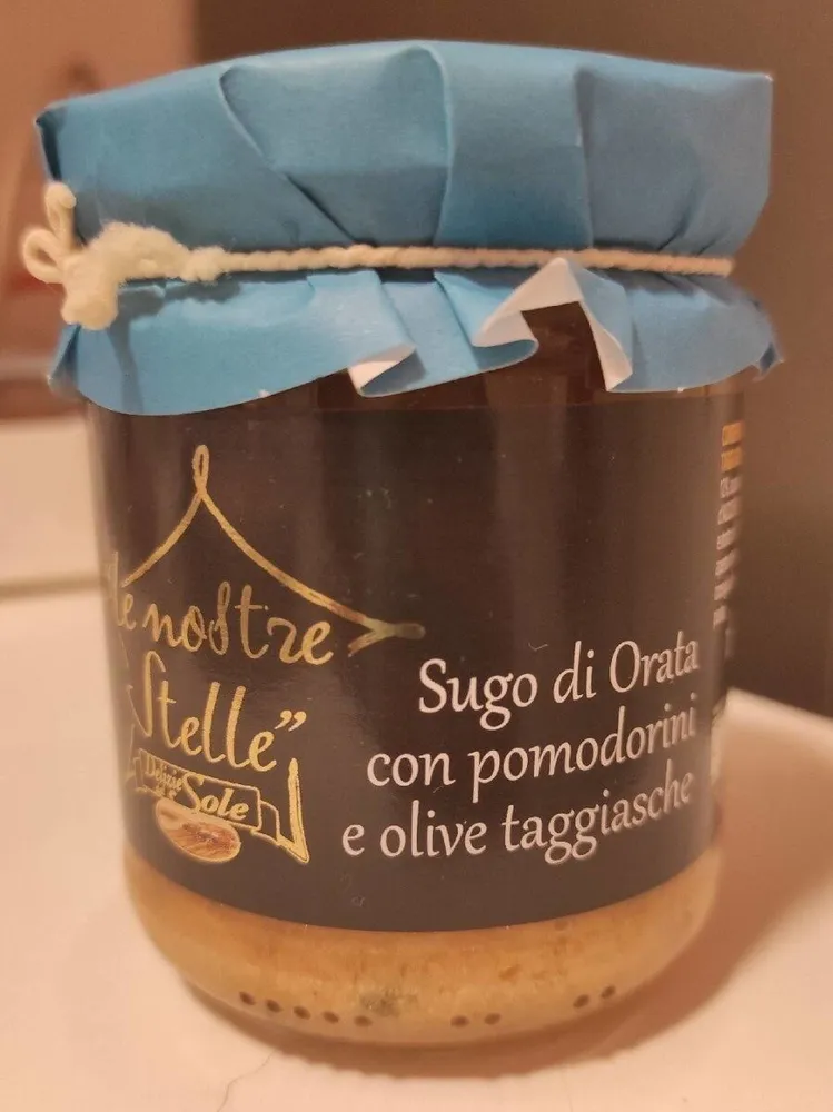 Sugo di orata con pomodorini e olive taggiasche