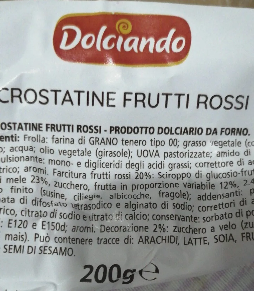 Crostatine frutti rossi