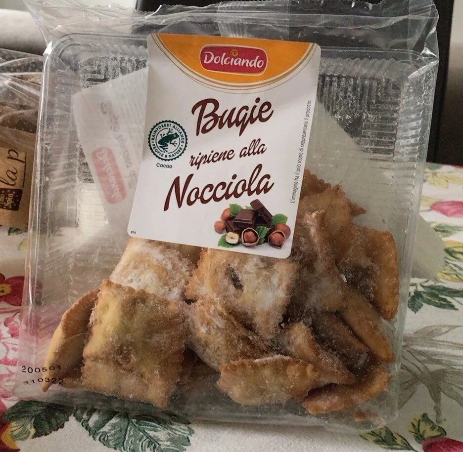 Bugie ripiene alla nocciola