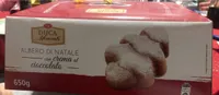 Albero di natale con crema al cioccolato