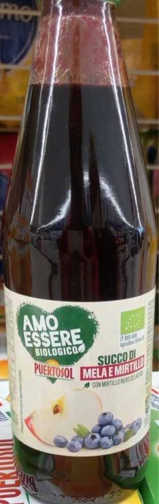 Succo di mela e mirtilli