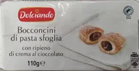 Bocconcini di pasta sfoglia con ripieno di crema al cioccolato