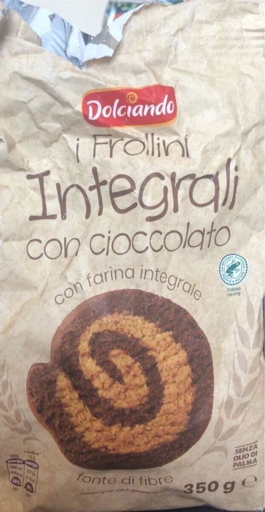 I frollini integrali con cioccolato