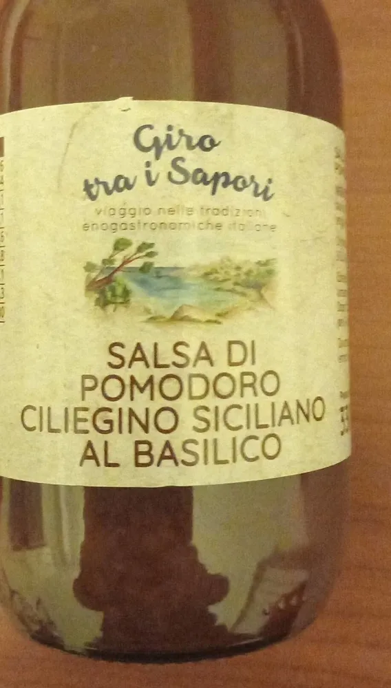Salsa di pomodoro ciliegino siciliano al basilico