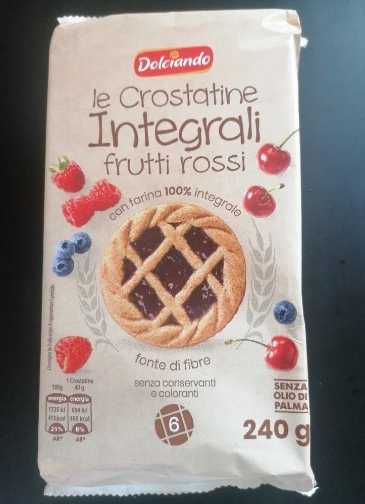 le crostatine integrali frutti rossi