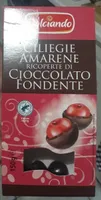 Ciliegie amarane ricoperte di cioccolato fondente